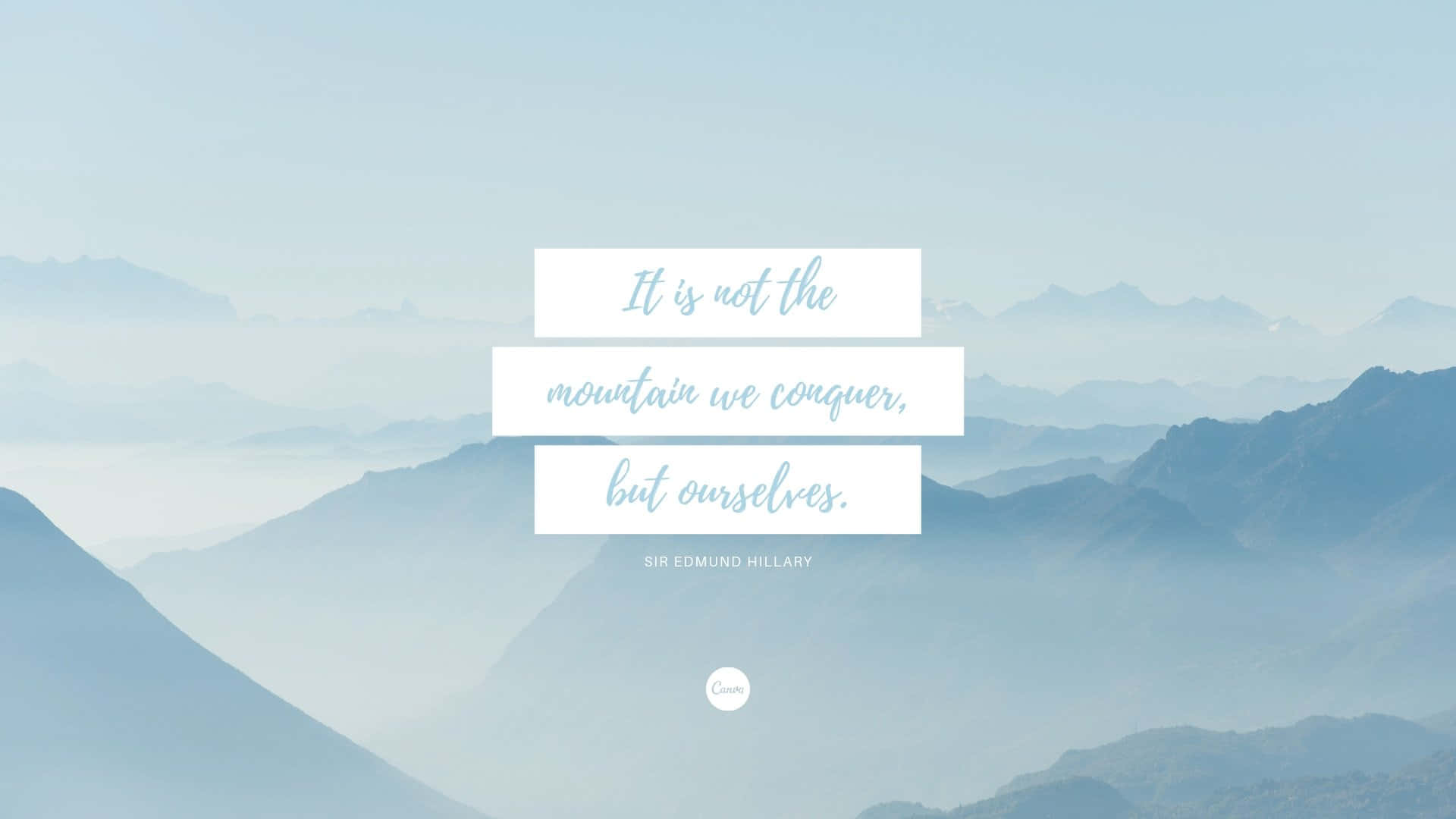 A Quote With Mountains And Fog Background