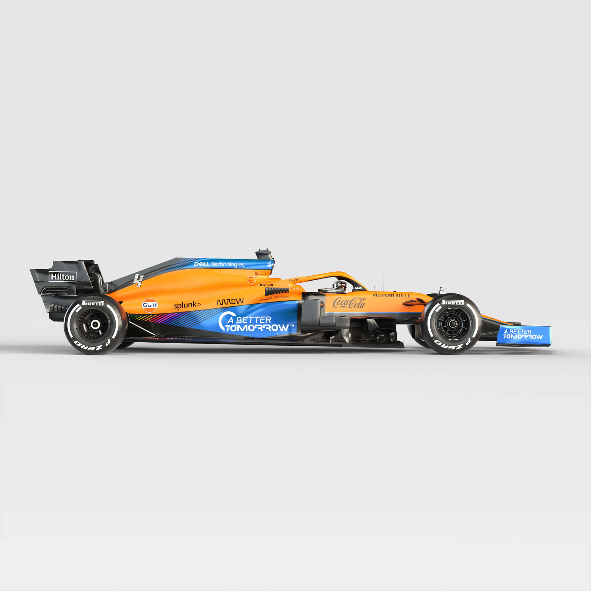 A Racing Car Is Shown On A White Background Background