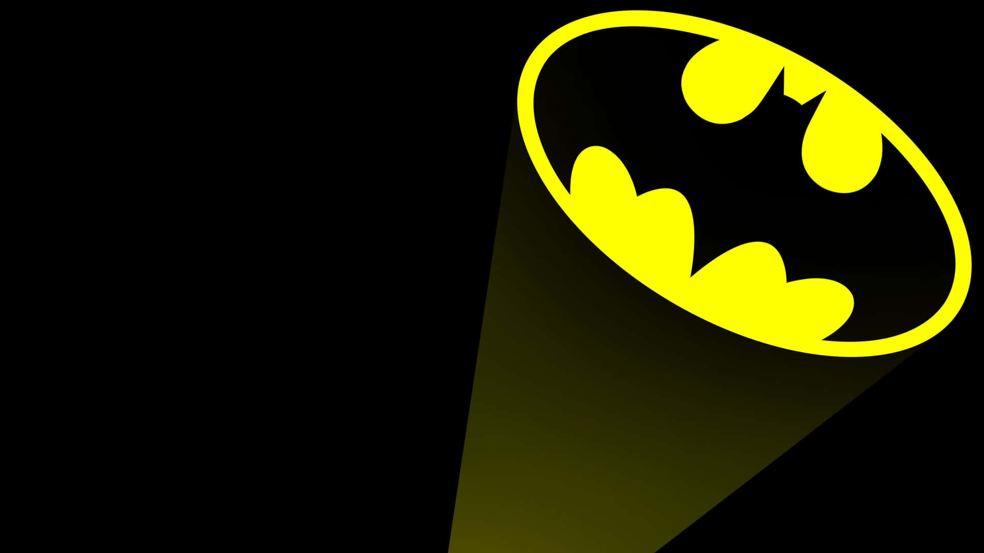 A Radiant Bat Signal Lighting Up The Night Sky Background