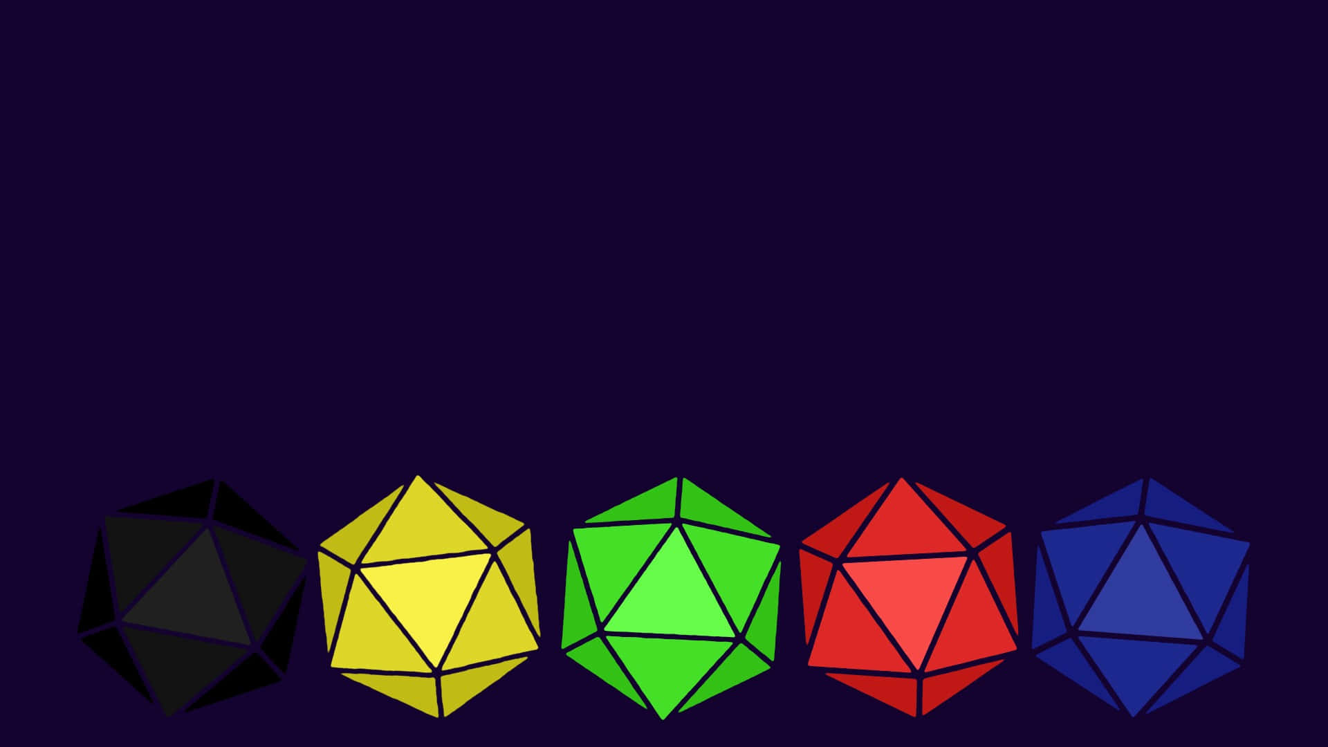 A Radiant D20 Dice Background