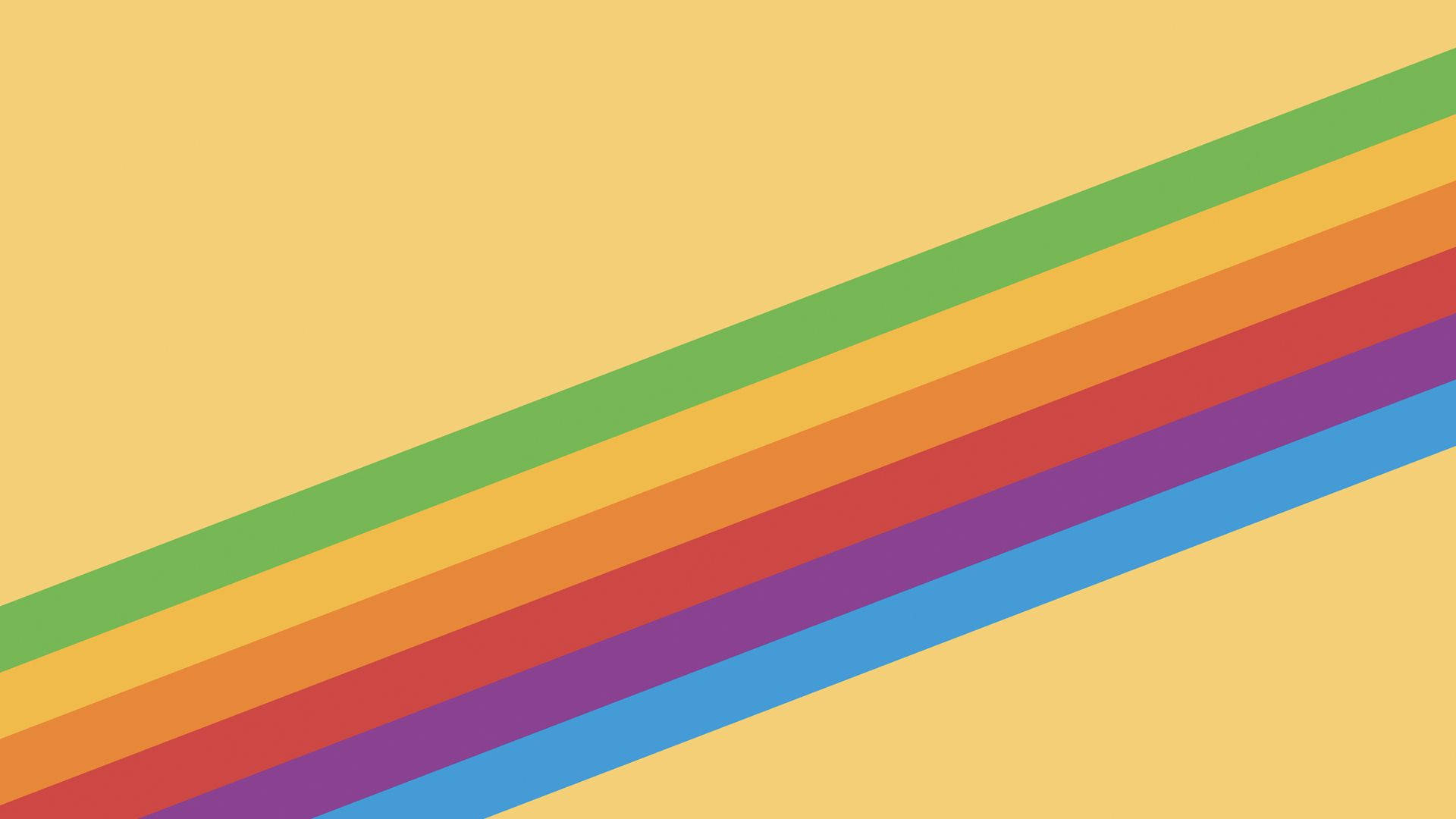 A Rainbow Colored Background With A Yellow Background