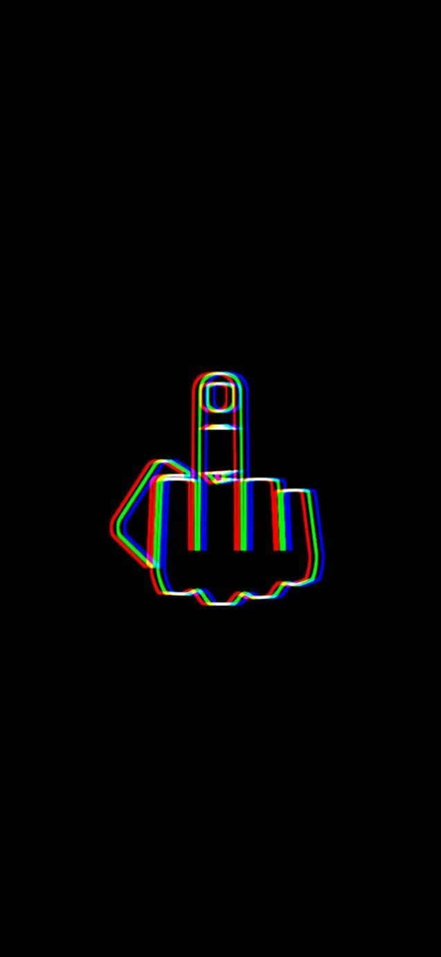 A Rainbow Colored Hand With A Finger On It Background