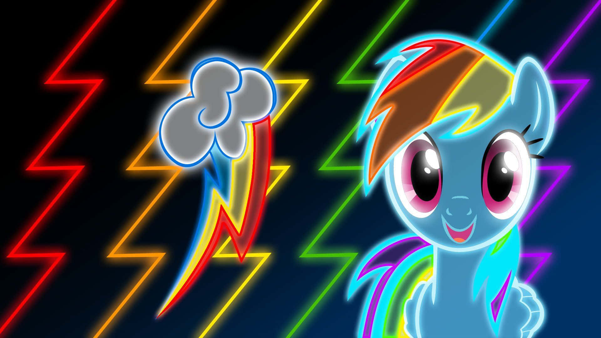 A Rainbow Dash And Rainbow Dash In The Background Background