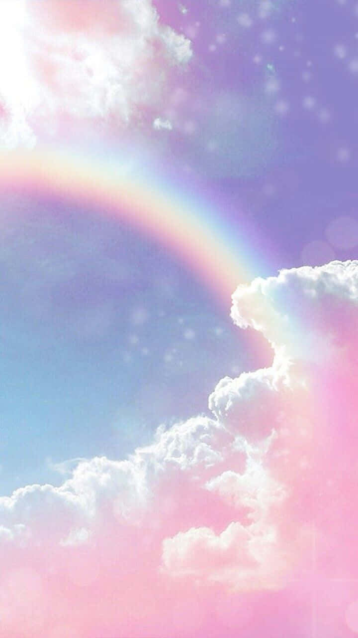 A Rainbow In The Sky Background