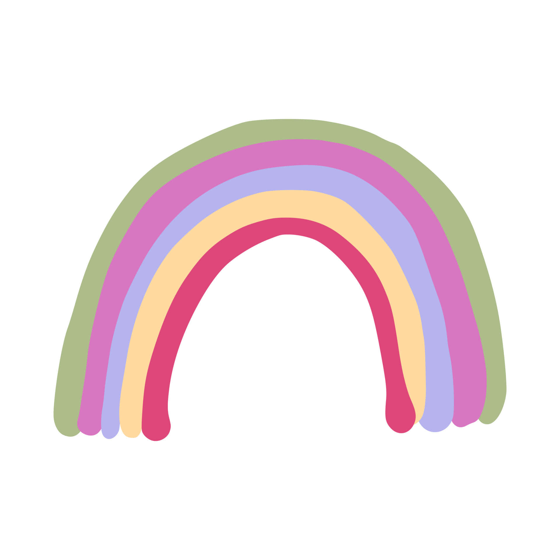 A Rainbow Is Drawn On A White Background Background