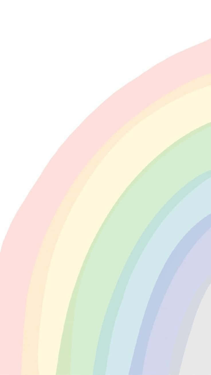A Rainbow With A White Background Background