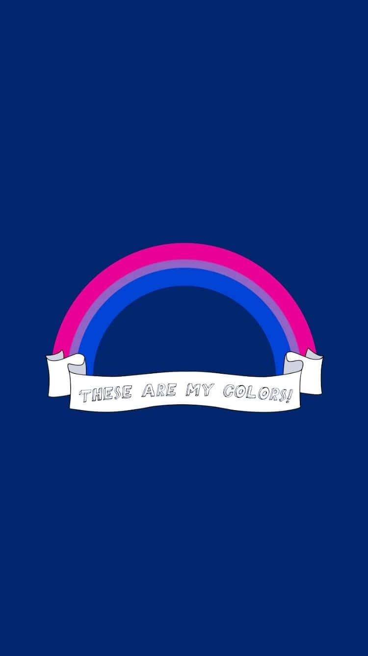 A Rainbow With The Words'love Is The Secret' Background