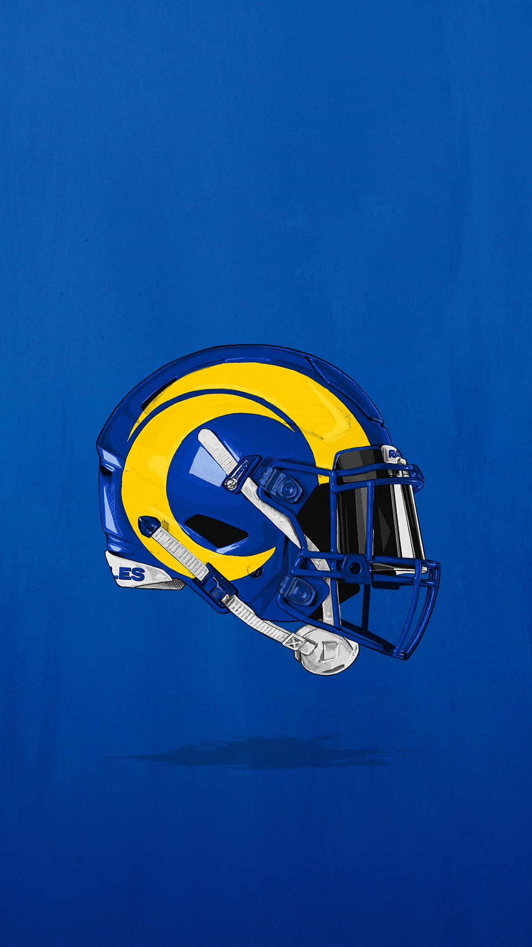 A Rams Helmet On A Blue Background Background