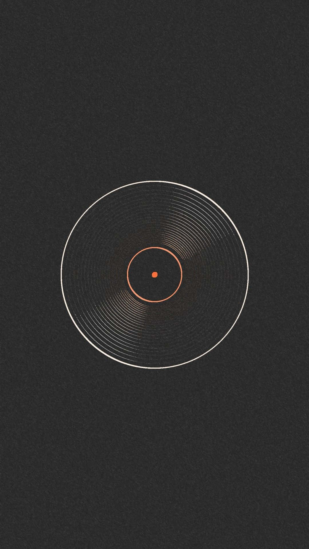 A Record With An Orange Circle On It