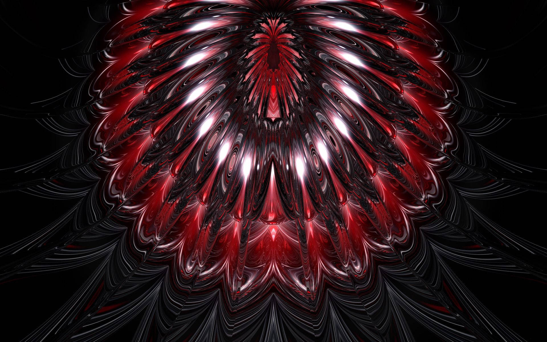 A Red And Black Abstract Design On A Black Background Background