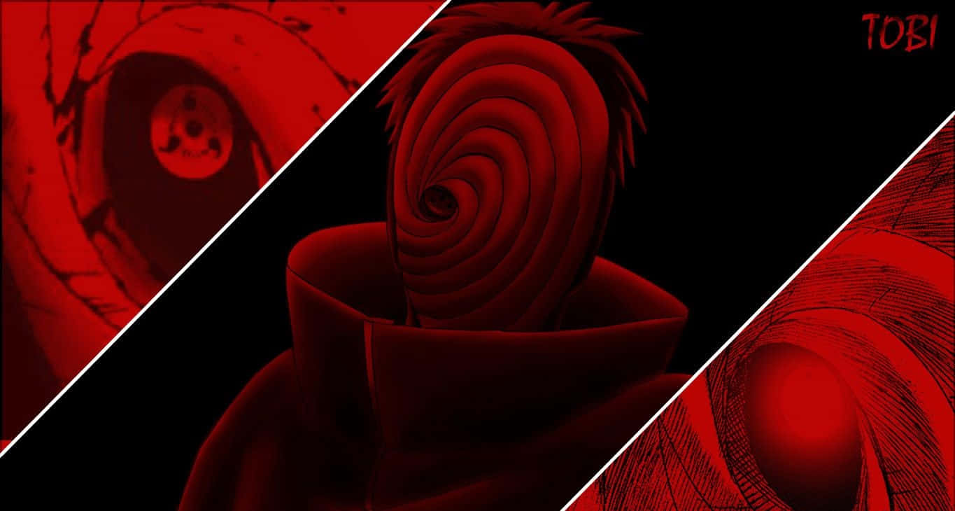 A Red And Black Image Of A Man With A Red Face