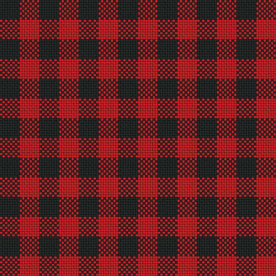 A Red And Black Plaid Fabric Background