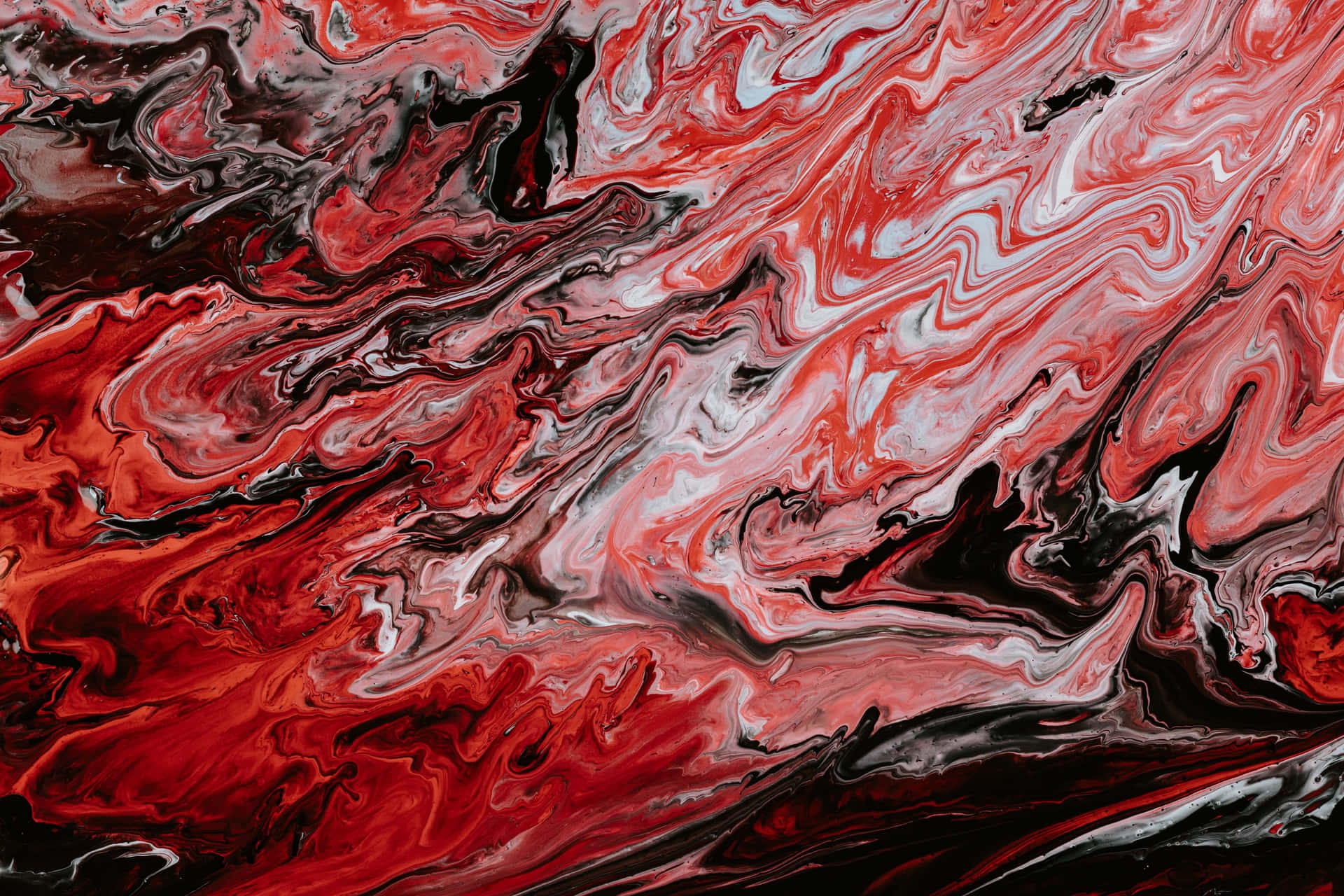 A Red And Black Swirl