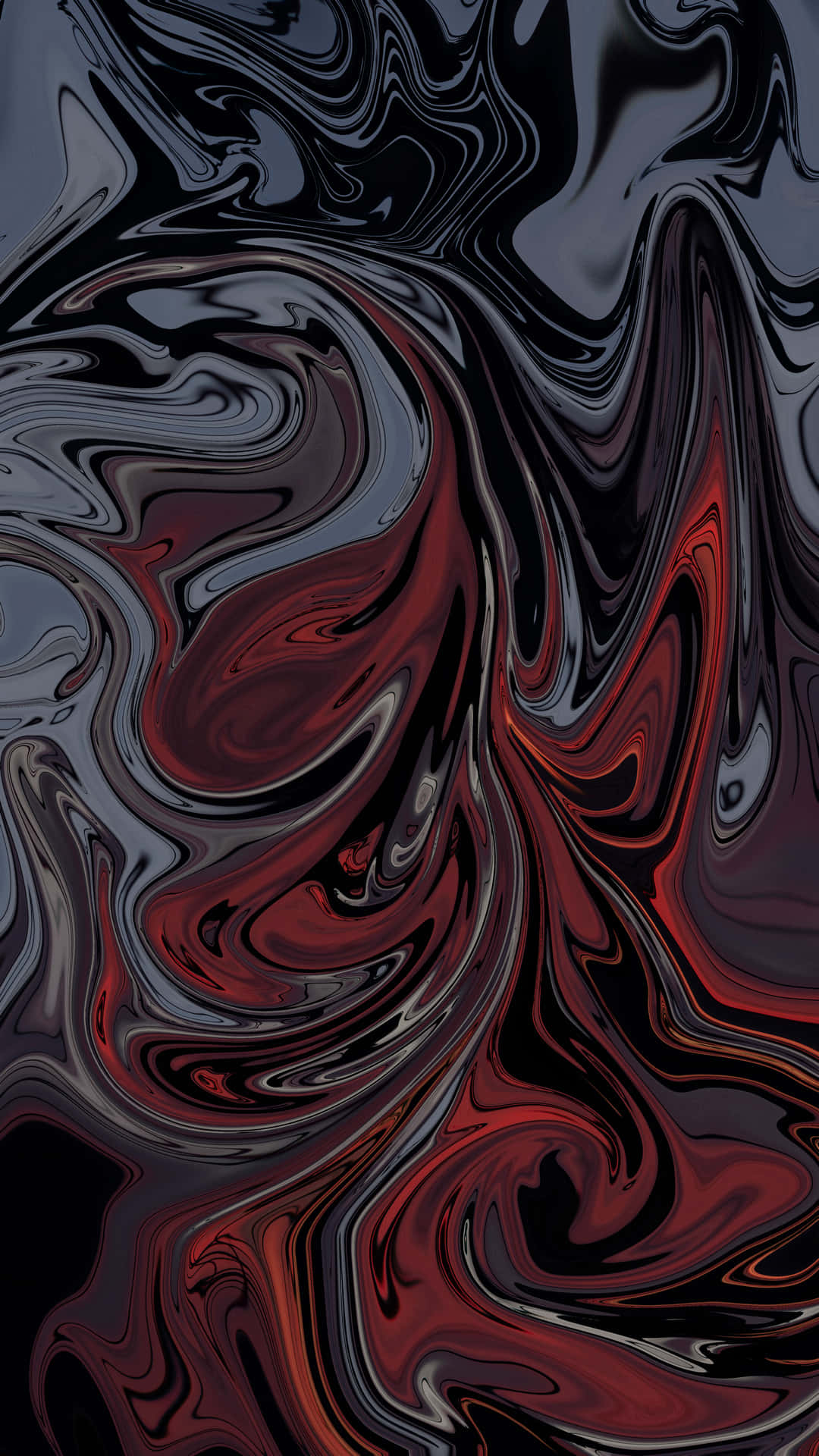 A Red And Black Swirling Liquid Background