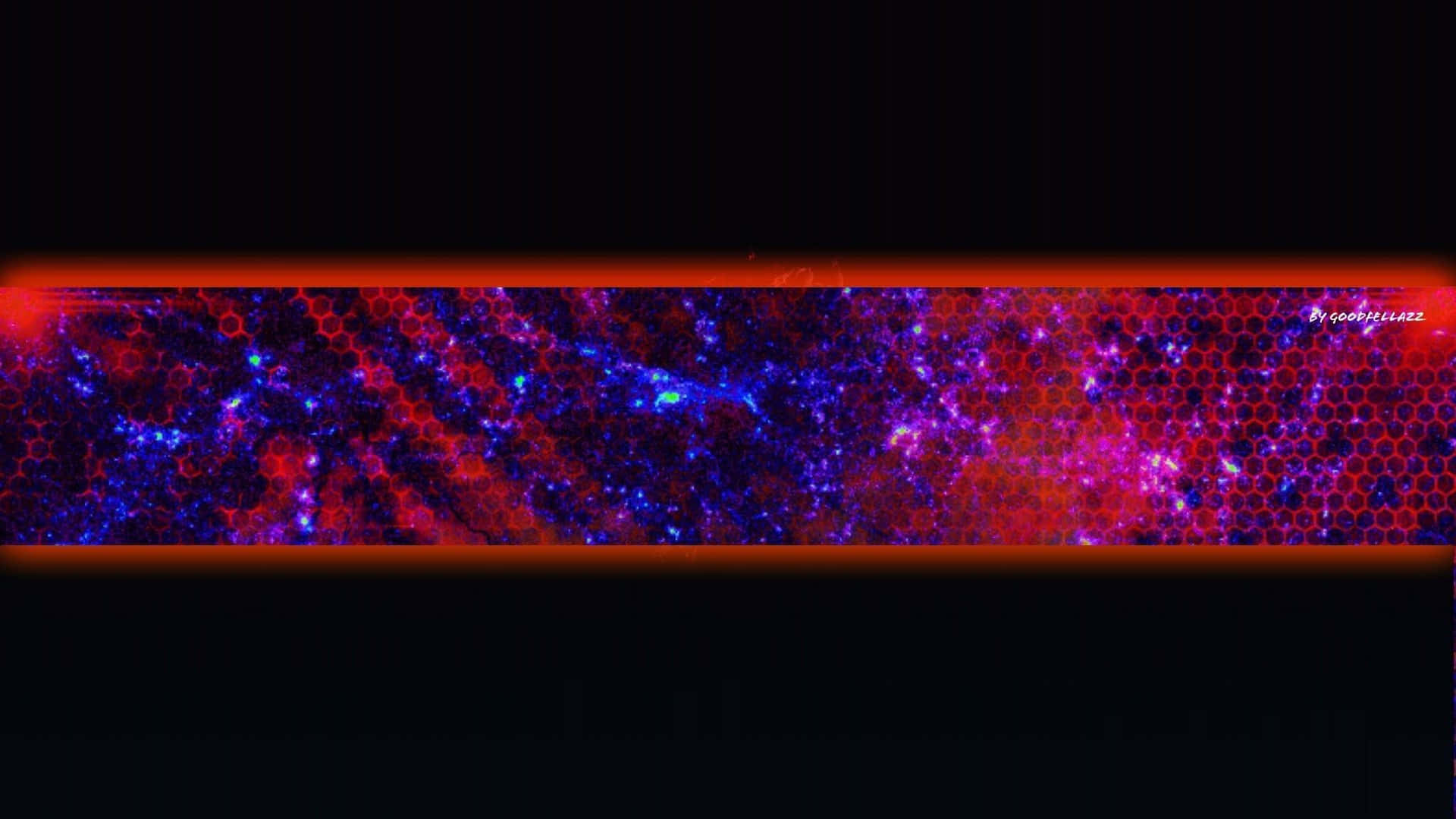 A Red And Blue Galaxy With A Black Background