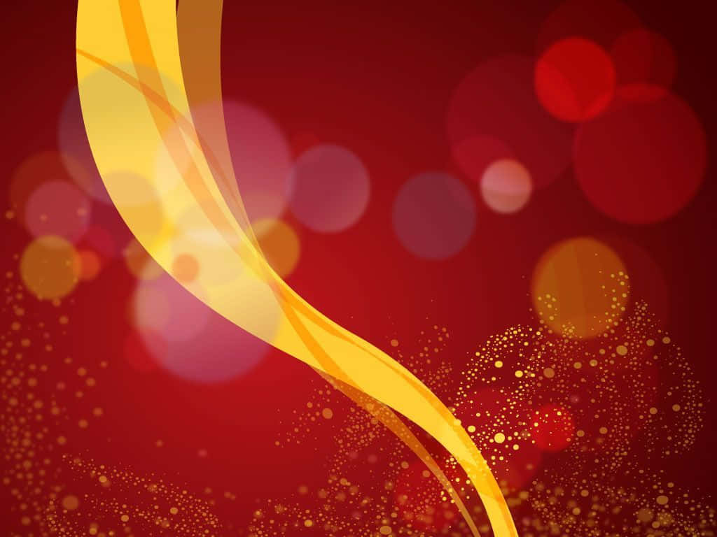 A Red And Gold Background With Bokeh Lights Background