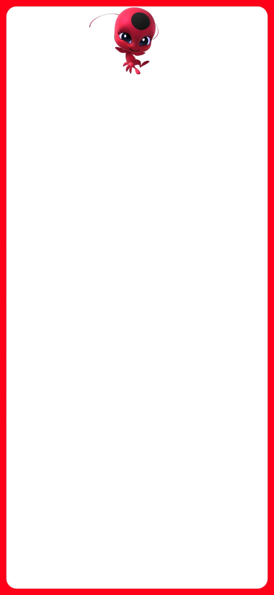 A Red And White Frame With A Red And White Monster Background