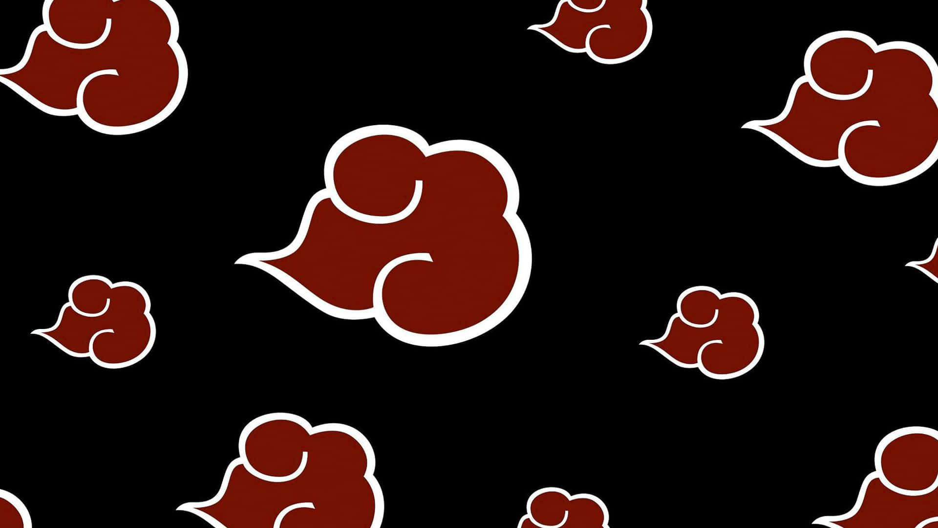 A Red And White Pattern With A Black Background Background