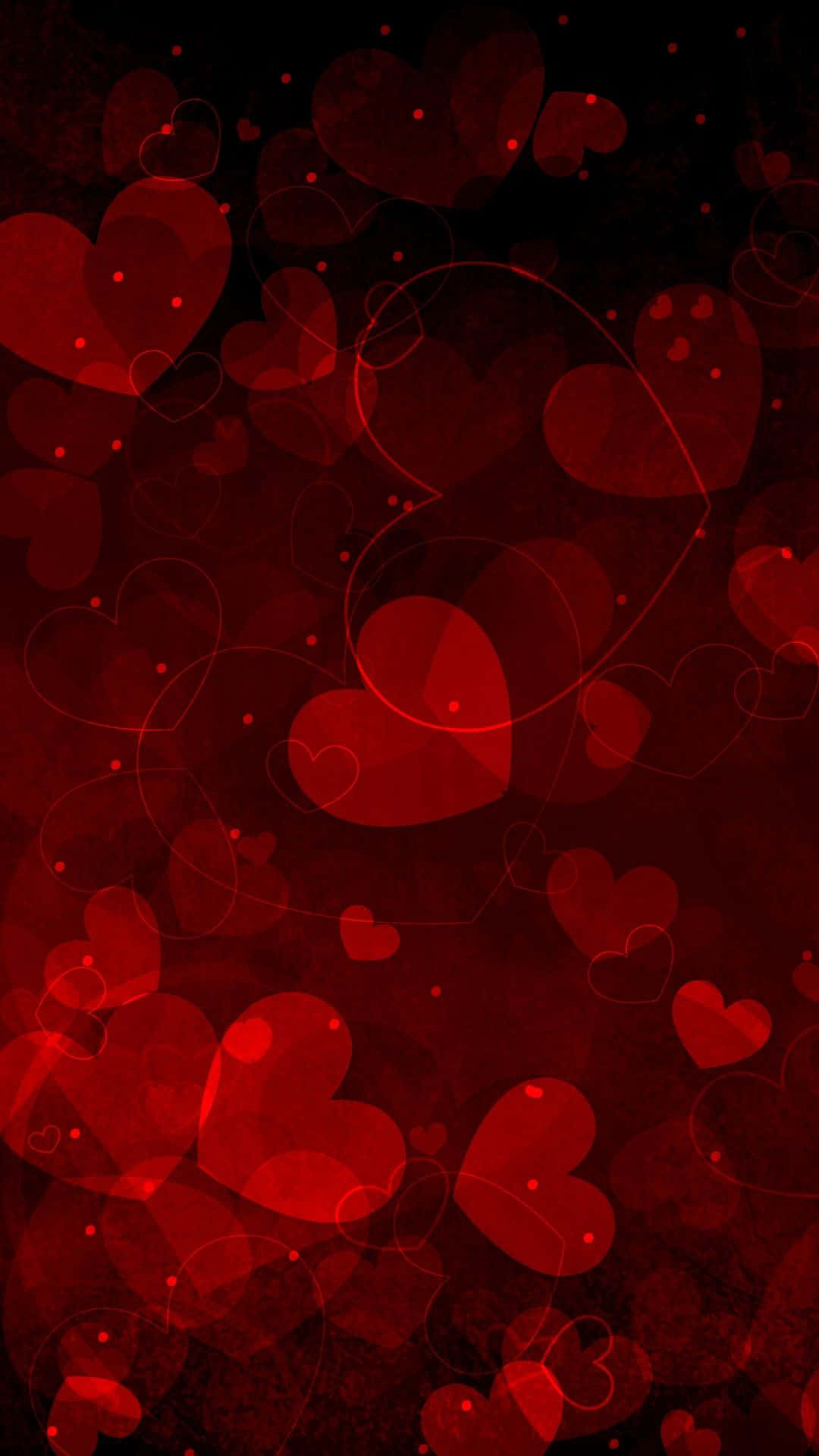 A Red Background With Many Hearts Background