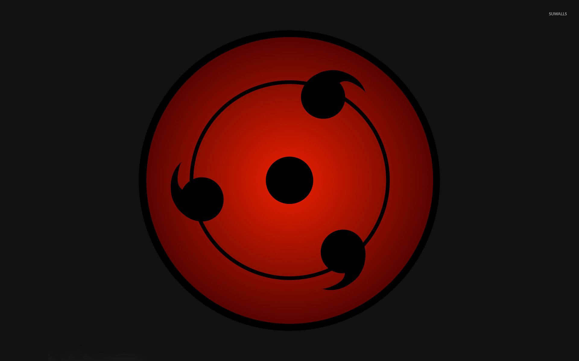 A Red Circle With Black Circles On It