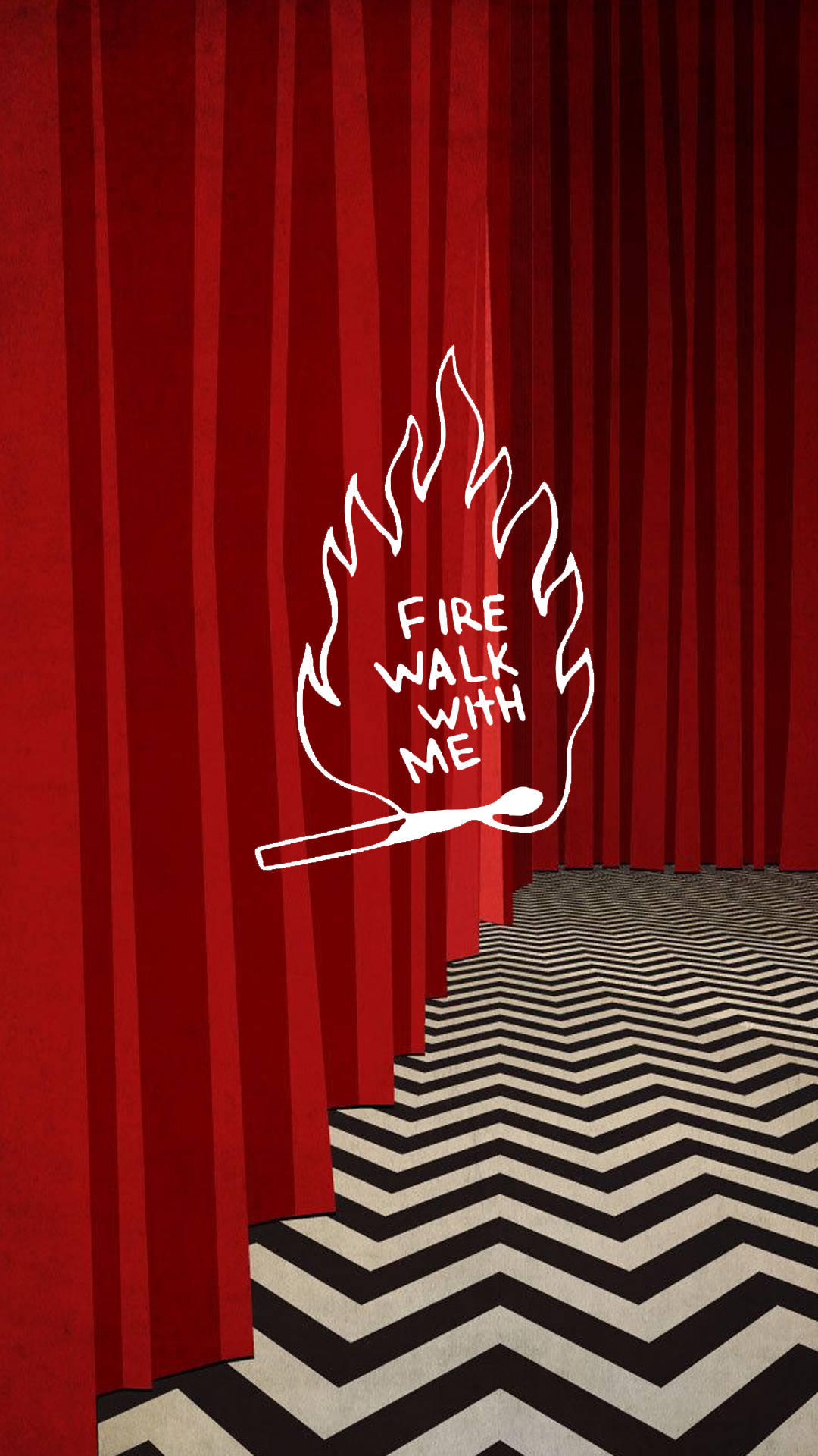 A Red Curtain With The Words Fire Watch Me