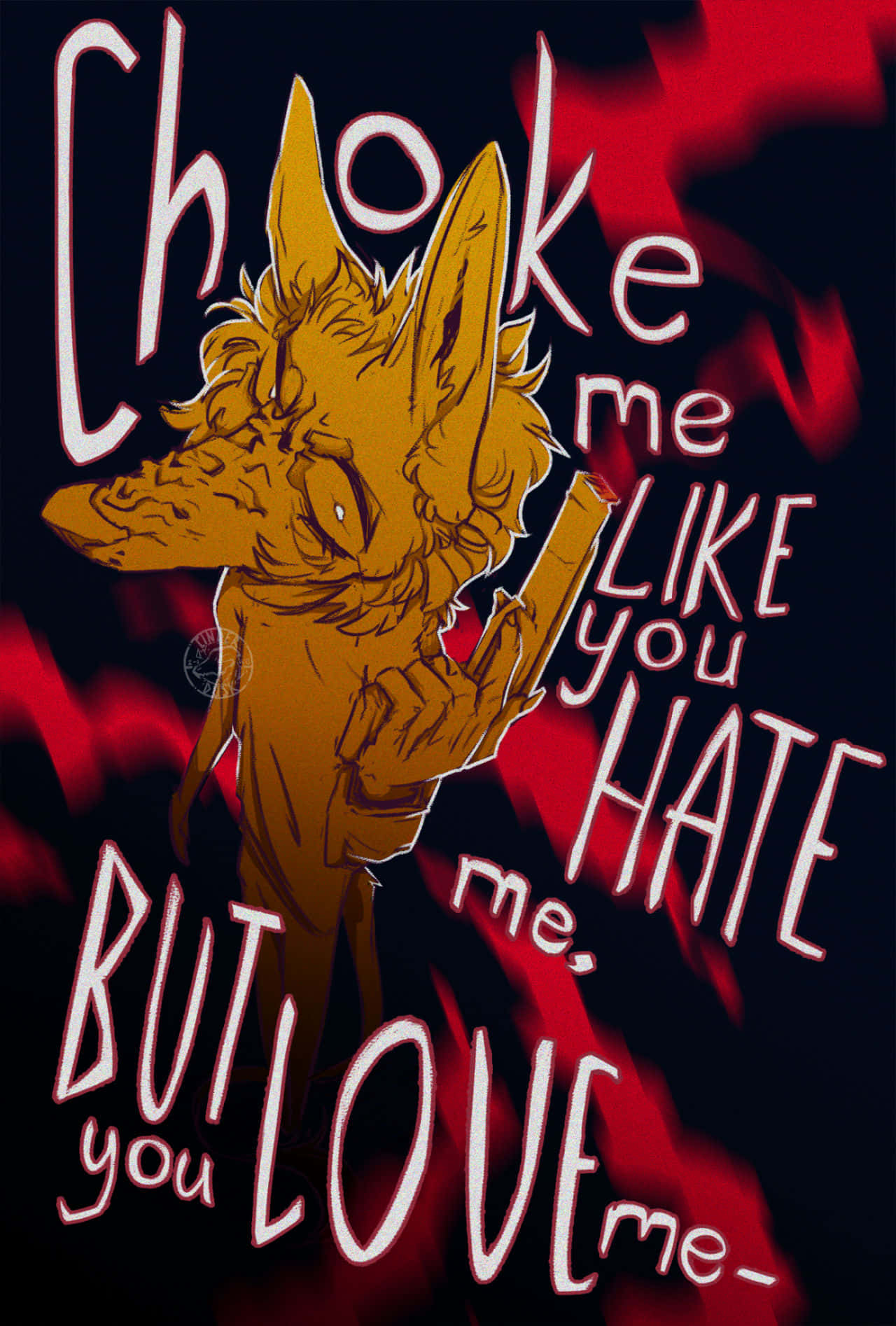 A Red Fox With The Words, Choose Me Like You Hate Me But You Love Me Background