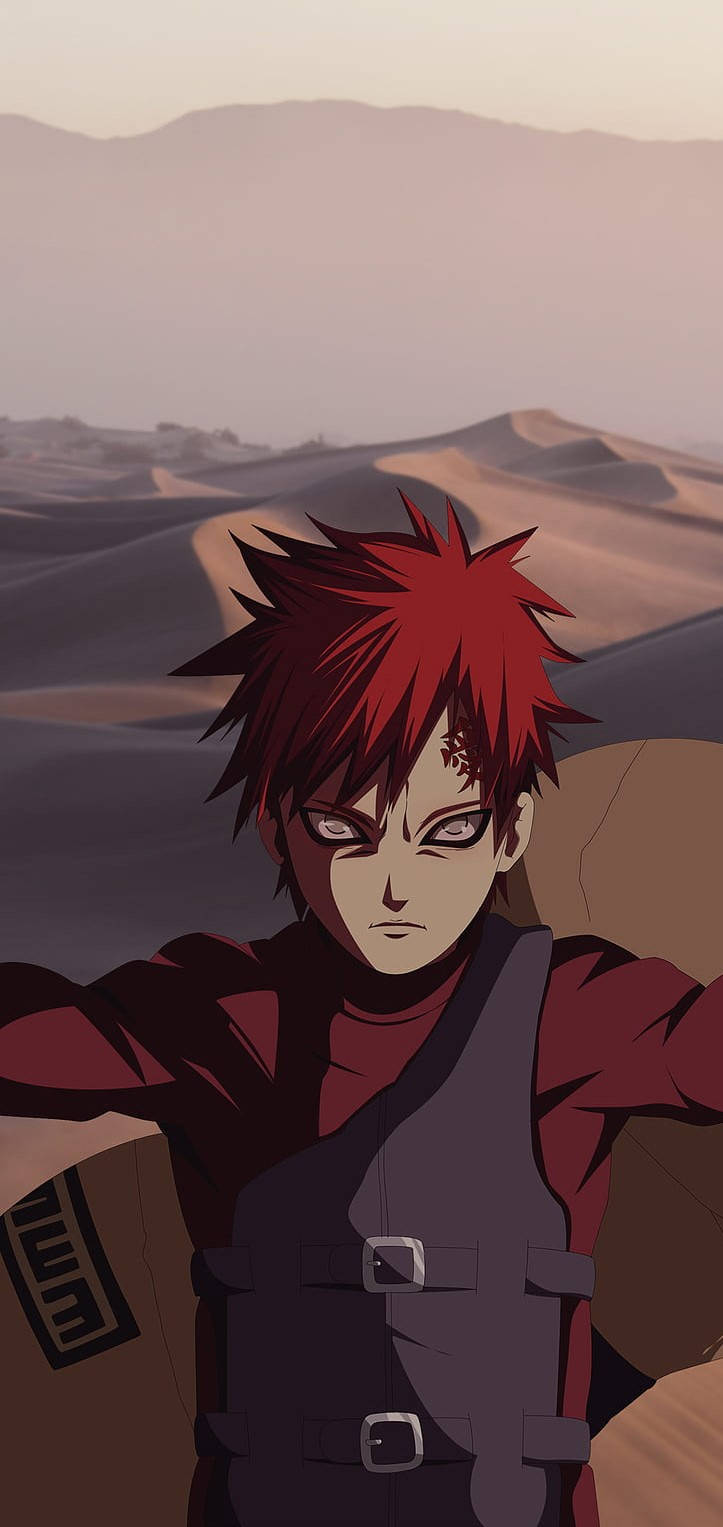 A Red Haired Boy In A Desert Background