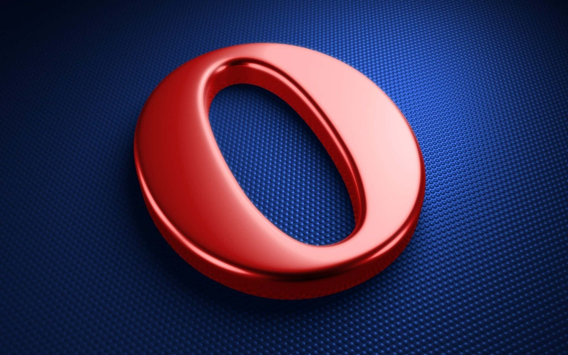 A Red Letter O On A Blue Background Background