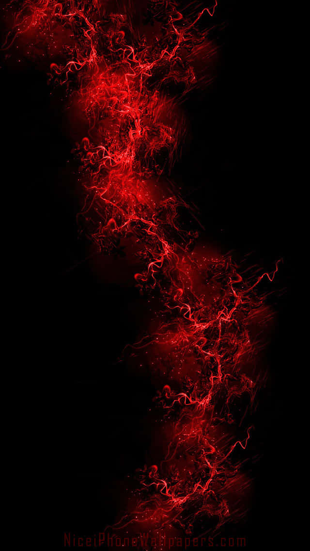 A Red Light On A Black Background Background