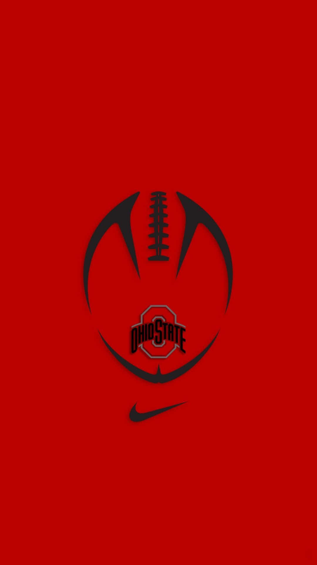 A Red Nike Football Logo On A Red Background Background