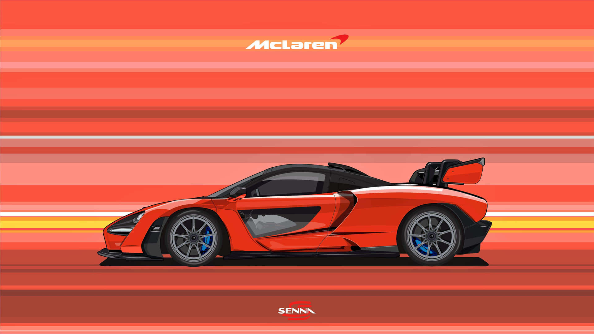 A Red Sports Car With The Word Mclaren On It Background