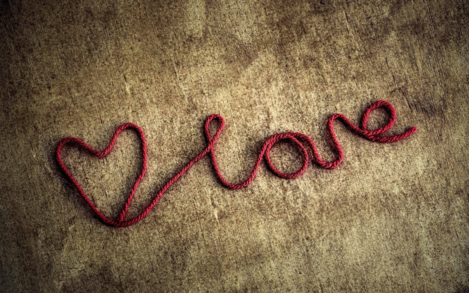 A Red String Of Love Background