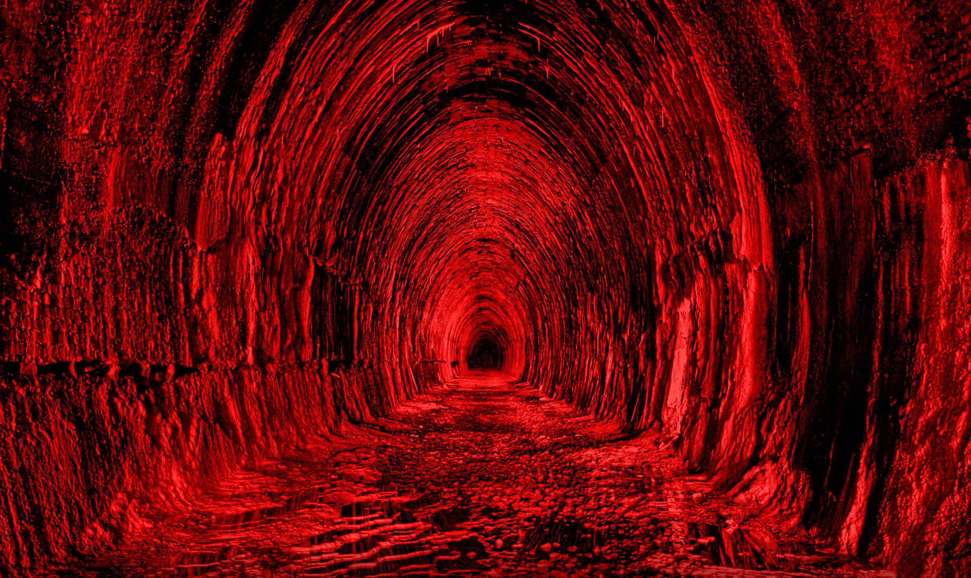 A Red Tunnel Background