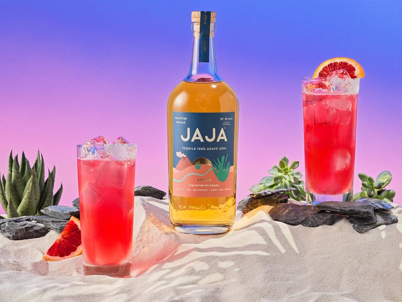 A Refreshing Jaja Tequila And Tropical Pomelo Cocktail Background