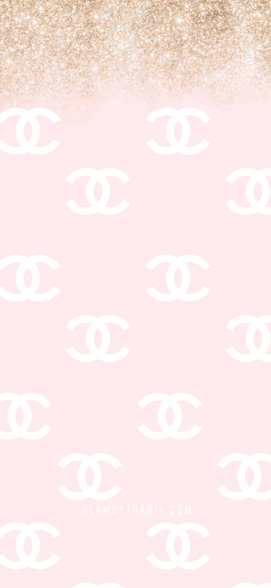 A Rendition Of The Luxurious Pink Chanel Logo Background