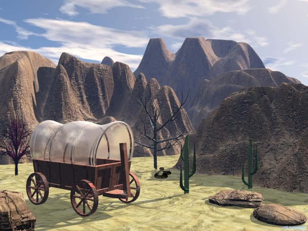 A Retro Desktop With A Western-style Theme