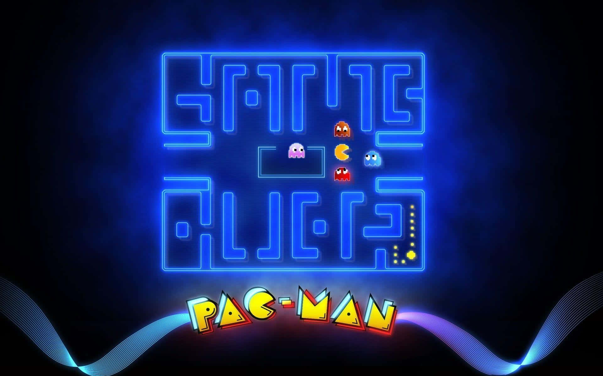 A Retro Revival: Pacman In Action Background