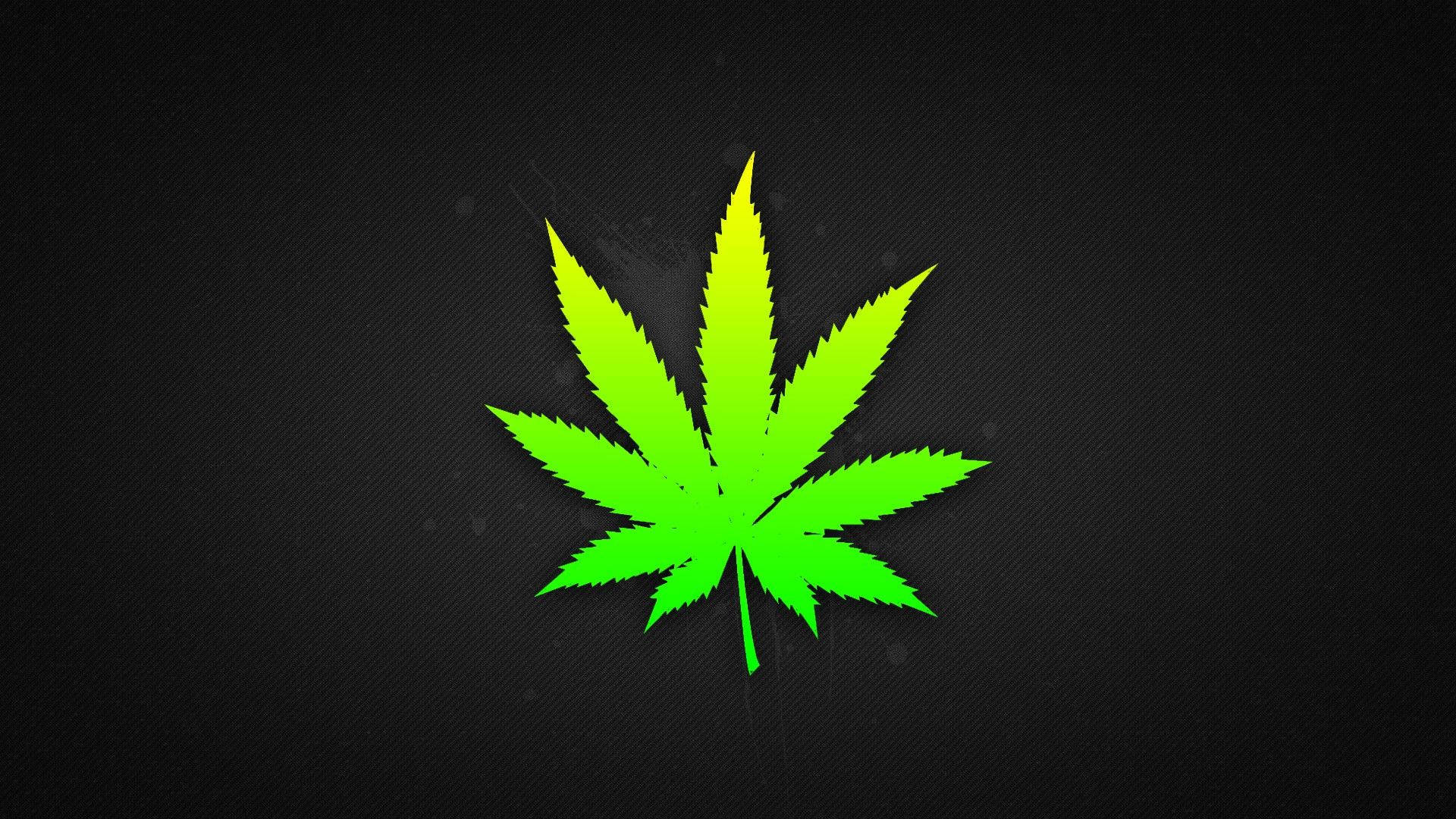 A Rick And Morty-inspired Weed Leaf Background