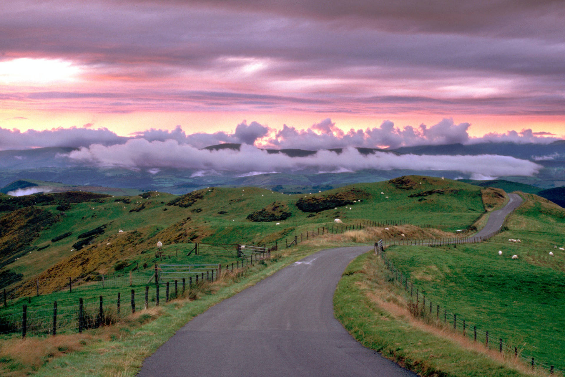 A Road In The Mountains Background