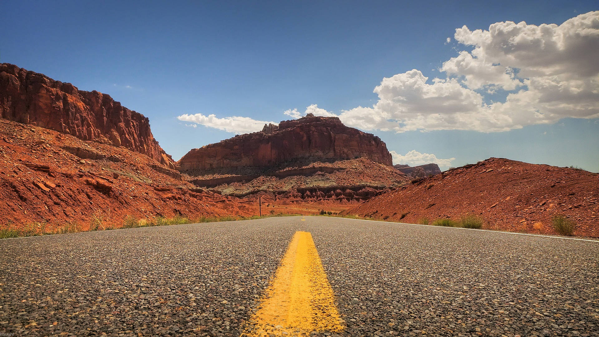 A Road To The Arizona National Park Background