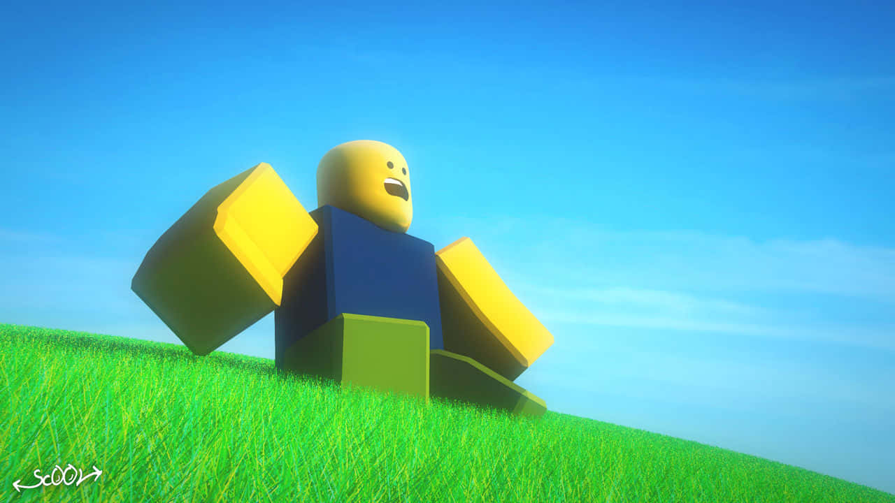 A Roblox Noob Awaits Their Next Virtual Adventure! Background