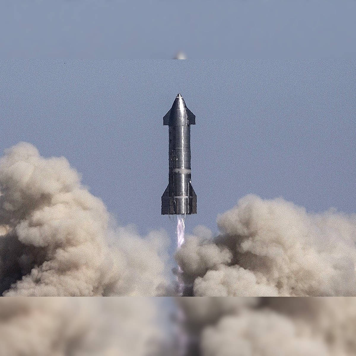 A Rocket Is Flying Through The Air With Smoke Coming Out Of It Background