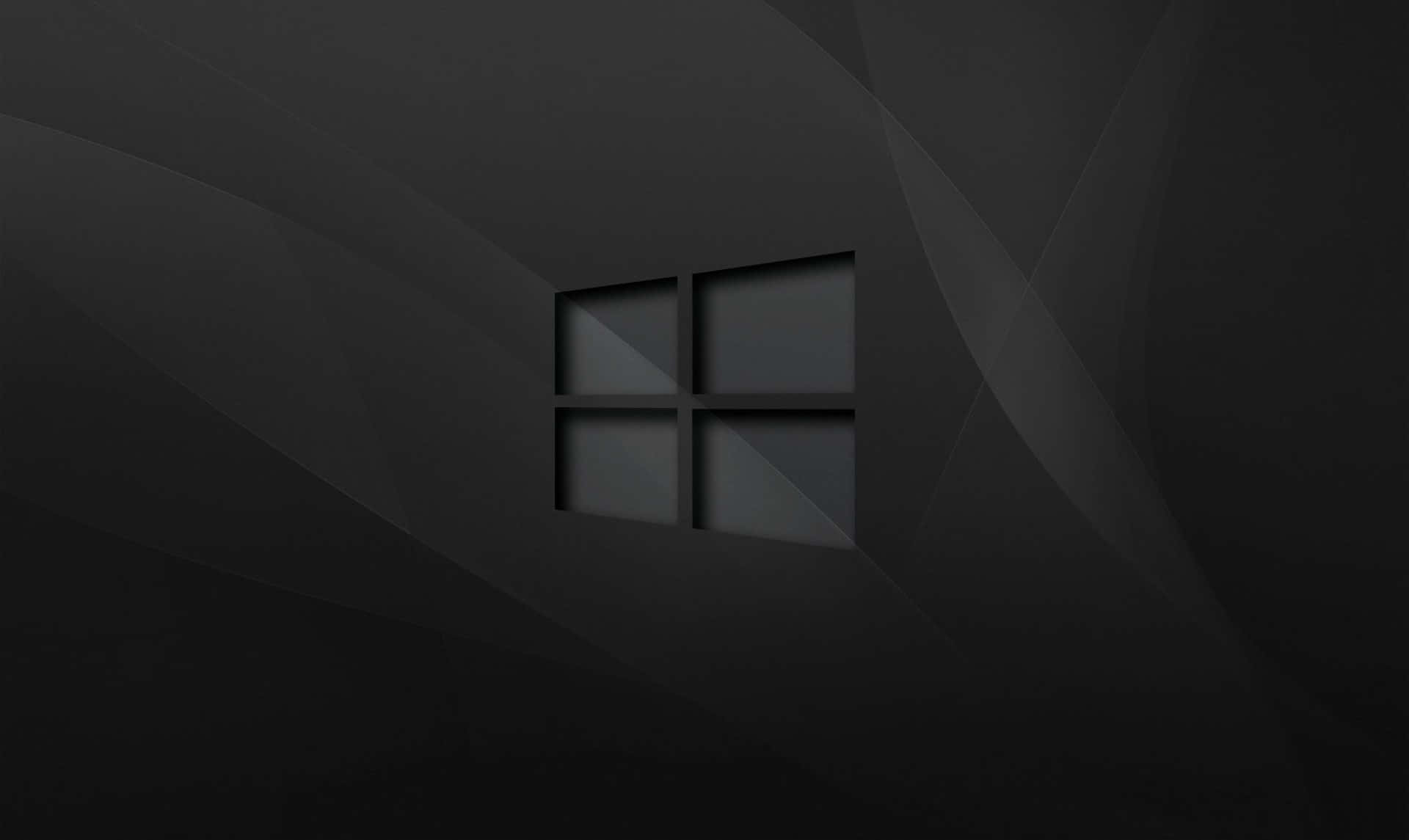 A Row Of Black Windows With Glass Reflections