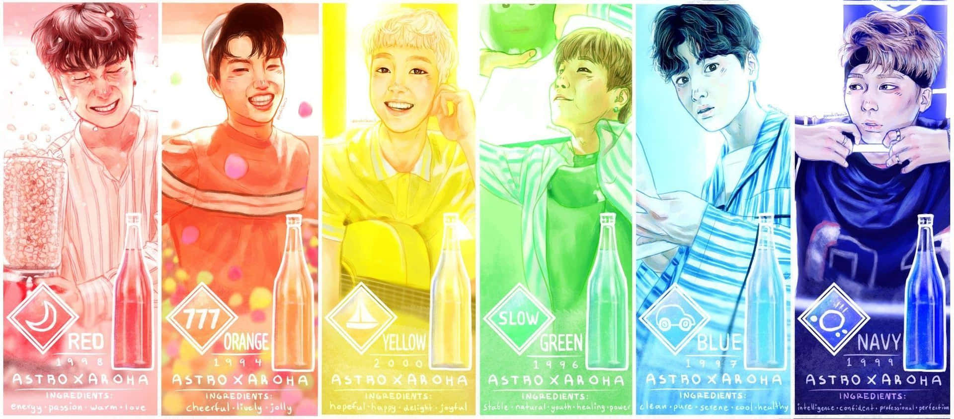 A S T R O_ Members_ Colorful_ Soda_ Theme Background