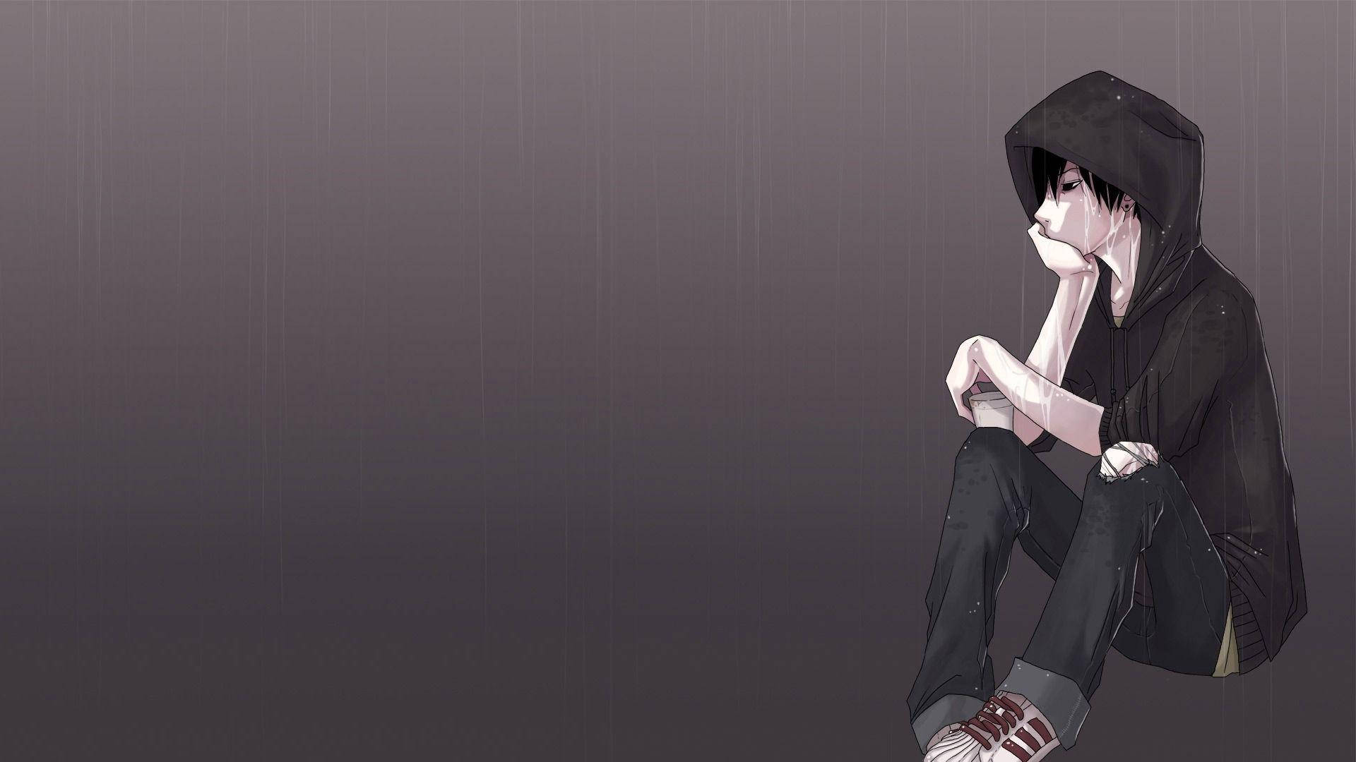 A Sad Emo Boy Background