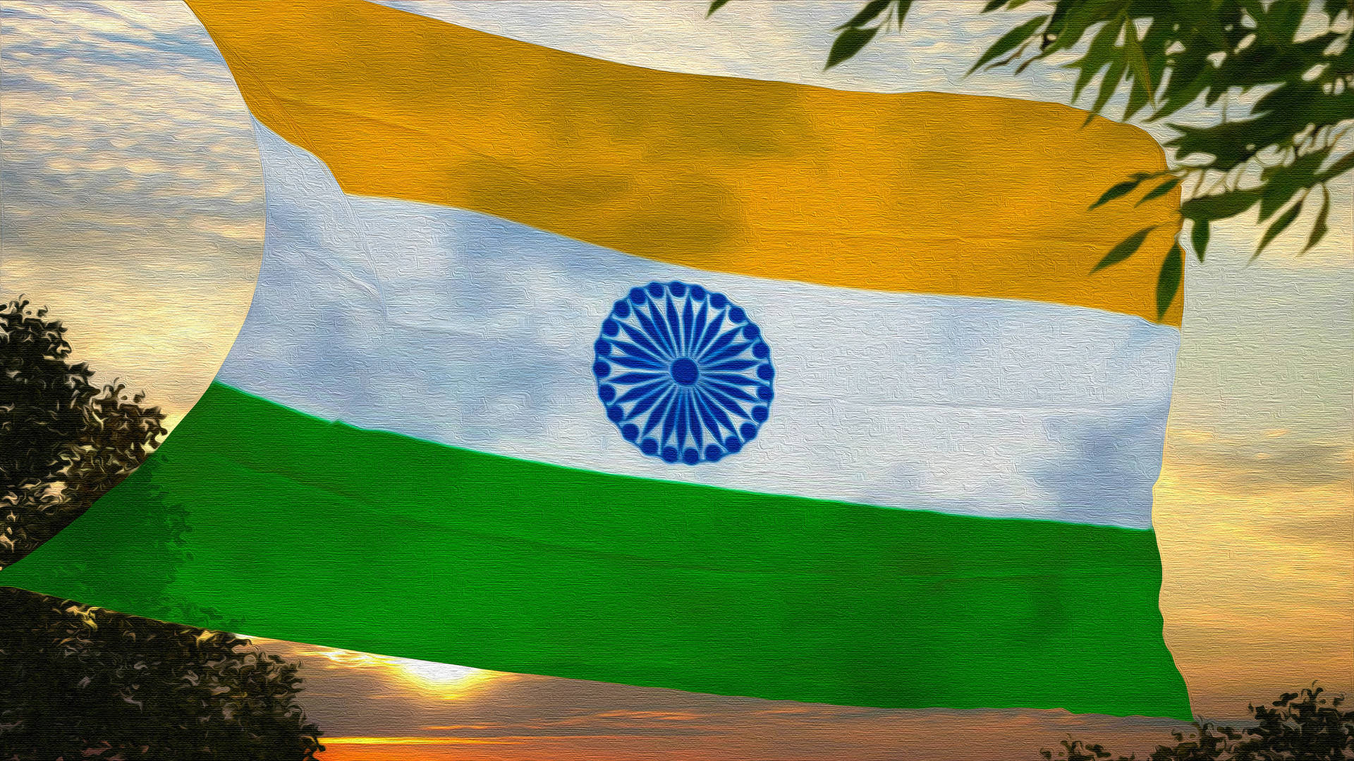 A Salute To The Vibrant Tricolor - Indian Flag Hd Background