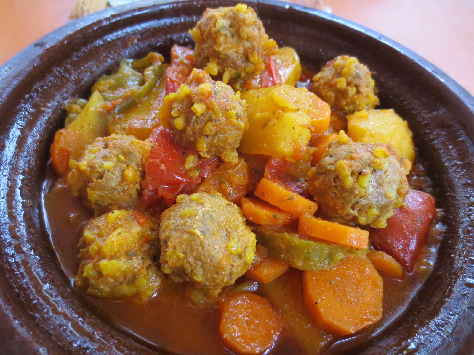 A Savor Of Exotica - Indulging In Moroccan Meatball Tajine Background