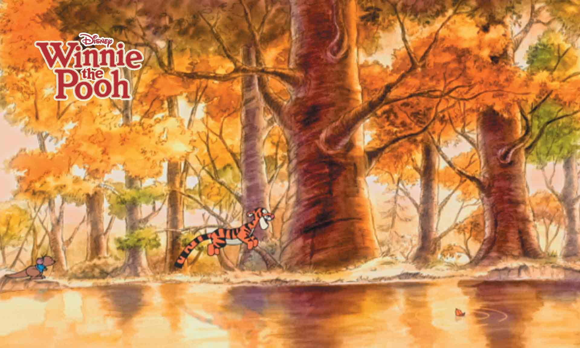 A Scenic Disney Autumn Wonderland Background