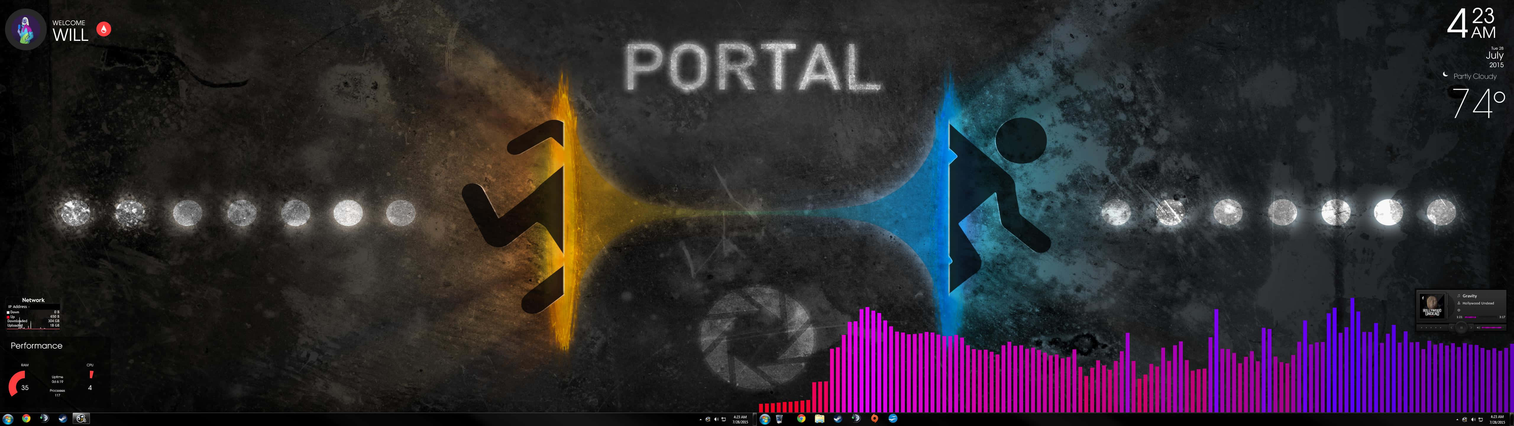 A Screen Showing The Word Portal Background