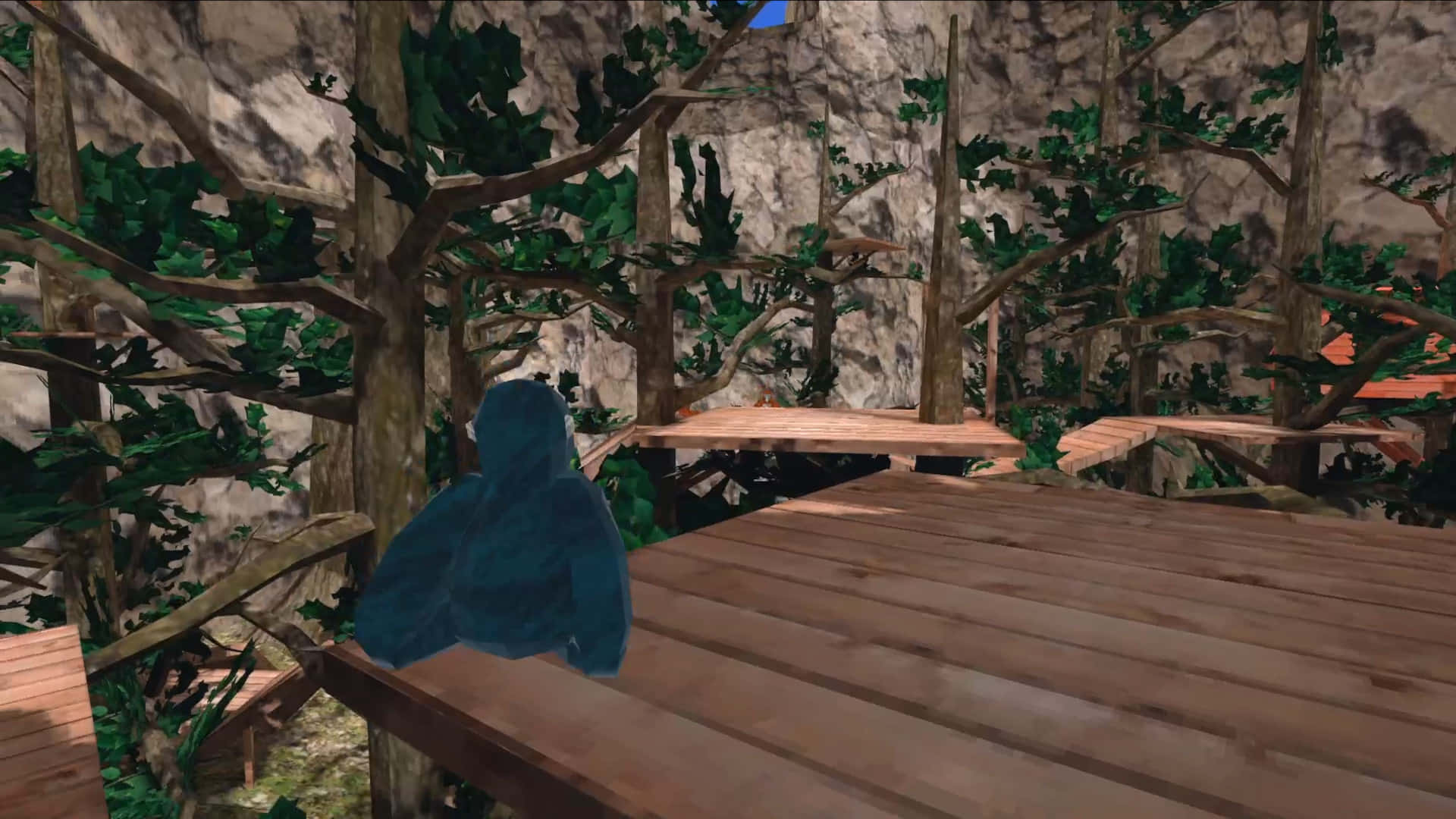 A Screenshot Of A Game With A Bird In The Forest